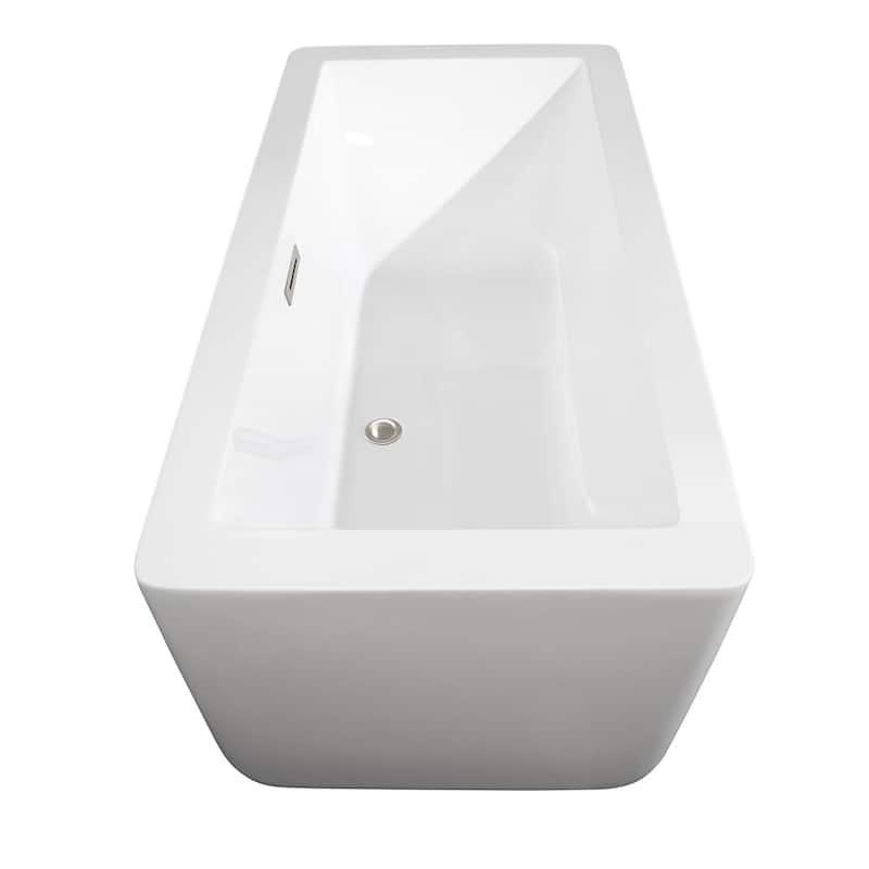 Wyndham Collection Laura 59" Free Standing Acrylic Soaking Tub with