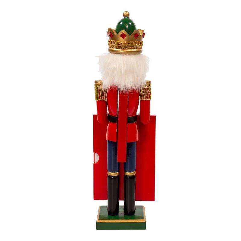 Kurt Adler 15-Inch Nutcracker King Holding Picture Frame - Multicolored