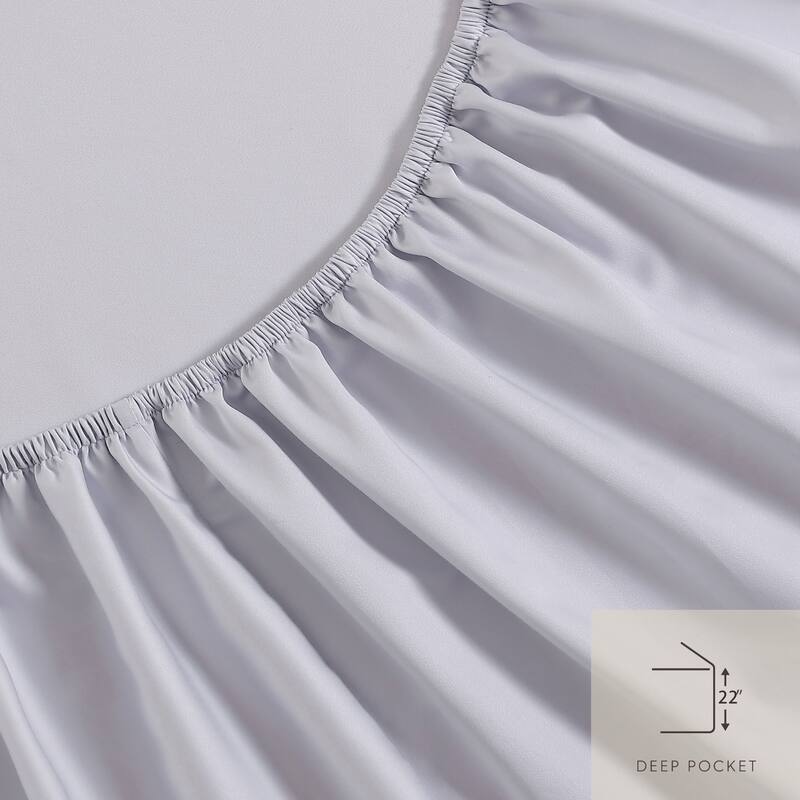 Laura Ashley T800 Cotton Sateen Solid Sheet Set