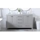 preview thumbnail 21 of 118, Willow Grove Vanity Cabinet with Marble Top Grey - 60 inch