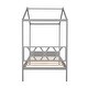 preview thumbnail 14 of 25, Twin Size Wood House Bed w/ Storage Space Platform Bed Frame for Kids, Teens, Girls, Boys No Box Spring Needed, Easy Assembly