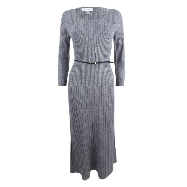calvin klein sweater dress grey