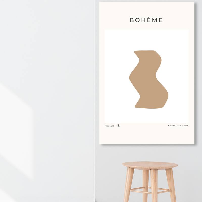 Wynwood Studio Canvas Abstract Boheme Trendy Vase Brown and Tan Modern & Contemporary Wall Art Canvas Print - 54 x 36