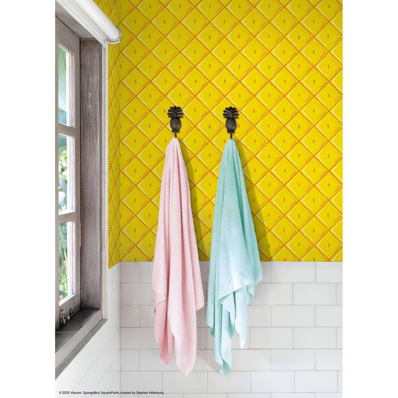 RoomMates SpongeBob SquarePants Pineapple Yellow Peel and Stick Wallpaper - N/A