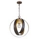 preview thumbnail 2 of 3, Luna 1 Light Bronze & Gold Sphere Mini Chandelier - 12'' W x 13.75'' H