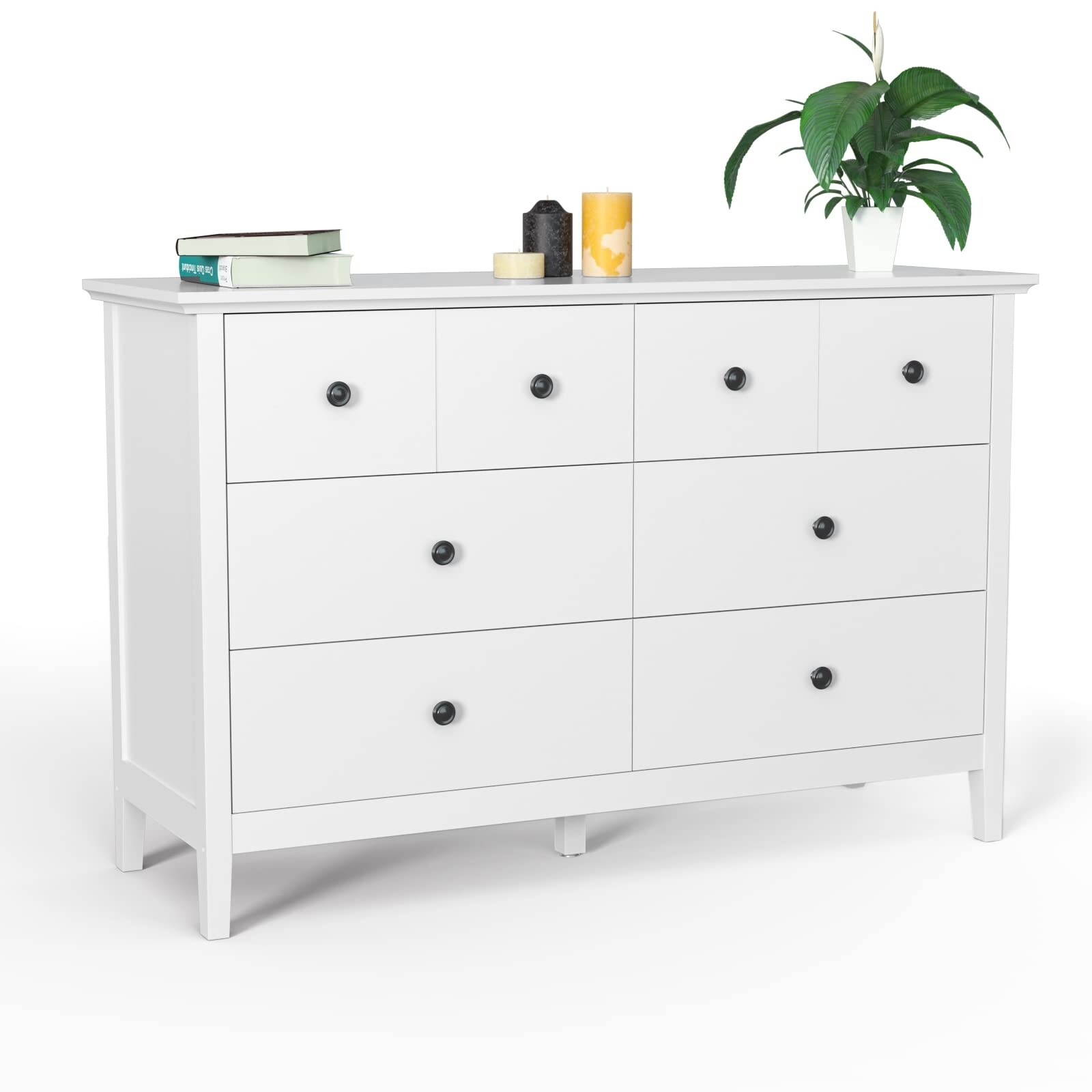 White dresser with deep best sale drawers