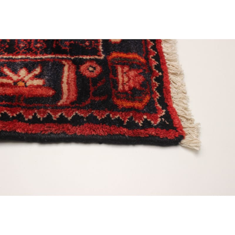 ECARPETGALLERY Hand-knotted Anadol Navy Wool Rug - 3'7 x 9'7