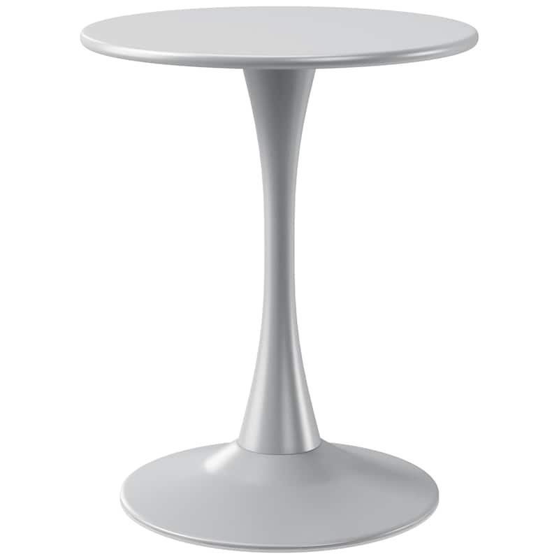 Frond and Form 23.5 Inch Outdoor Steel Dining Table - Gray