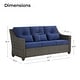 preview thumbnail 77 of 105, Murphy Outdoor Wicker Patio Outdoor Sofa Swivel Chair Coffee Table