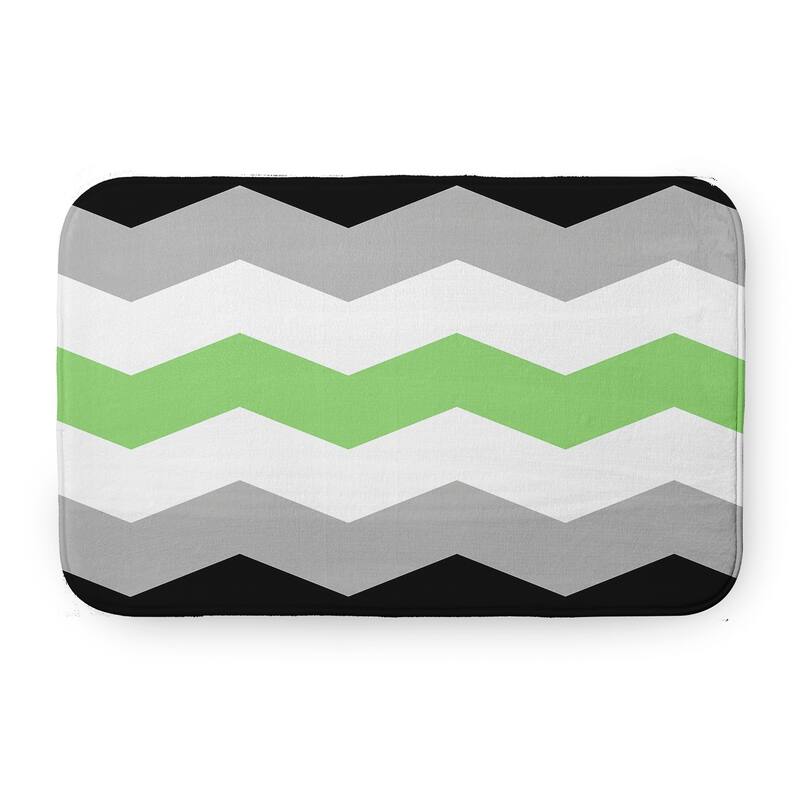 Pride Plush Microfiber Bathmat - Agender Chevron - 24" x 17"