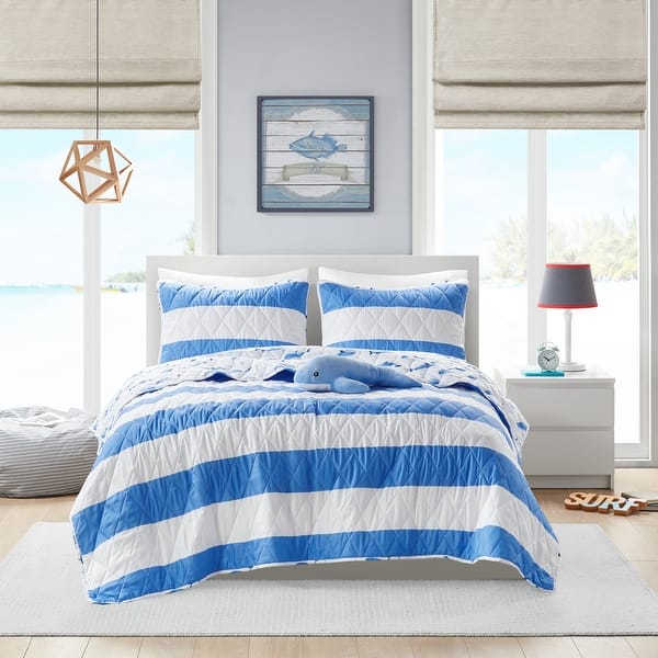 slide 2 of 8, Mi Zone Kids Blake Coverlet Set Blue - Full - Queen