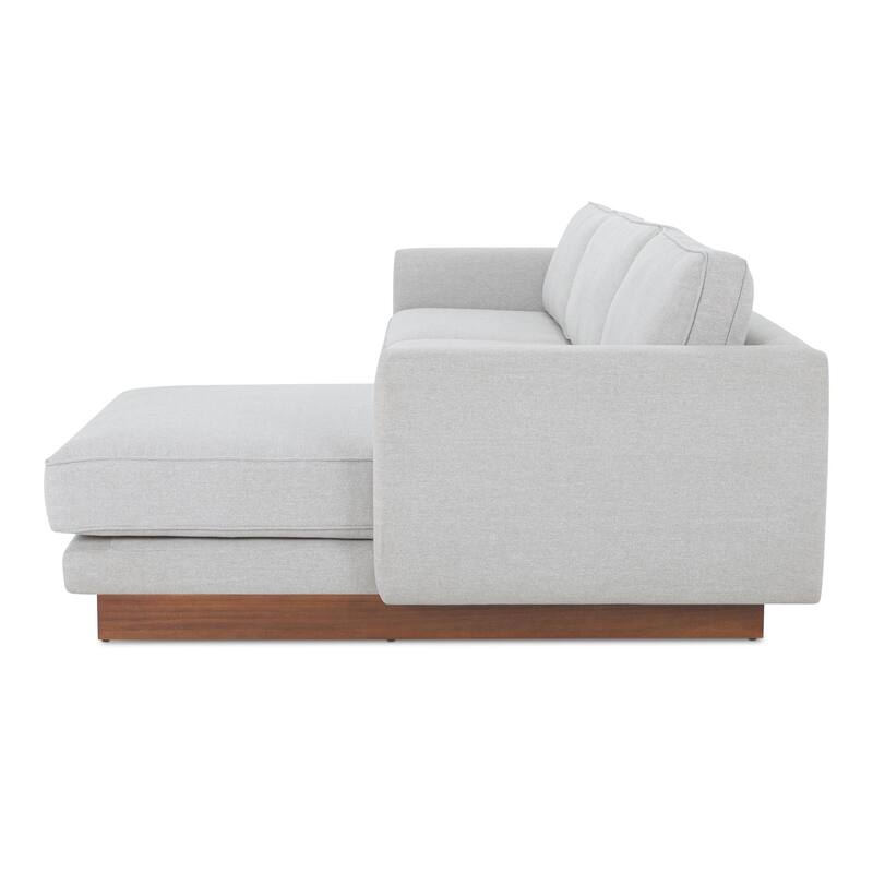 NADAAL STUDIOS Indigo, Sectional With Walnut Base - 112"W x63"D x30.7"H