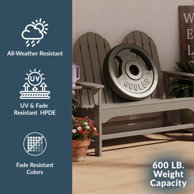 Hanniford Poly Adirondack 49 Inch Bench