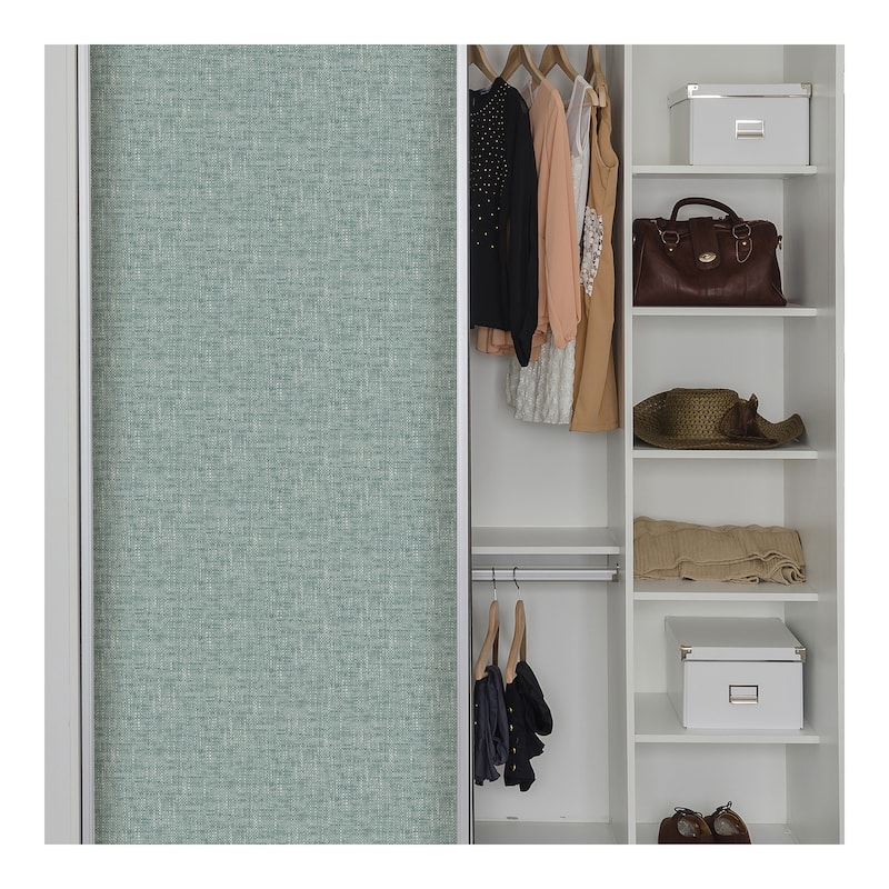 NuWallpaper Aqua Poplin Texture Peel & Stick Wallpaper - 216in x 20.5in x 0.025in