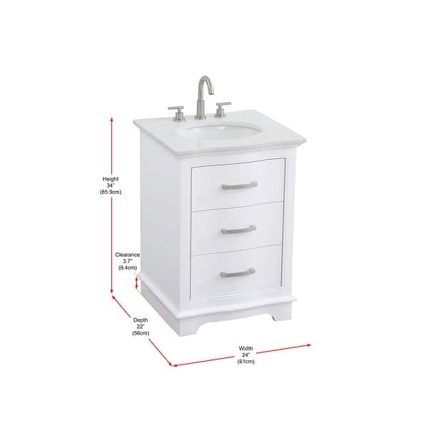 dimension image slide 3 of 4, Bennett Single Bathroom Vanity