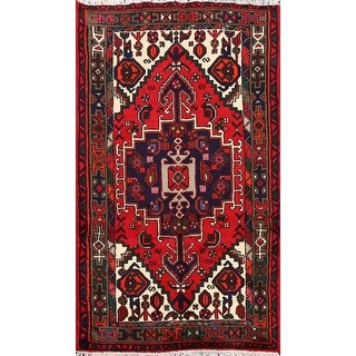 Geometric Traditional Hamedan Persian Wool Area Rug Hand-knotted - 3'2 ...