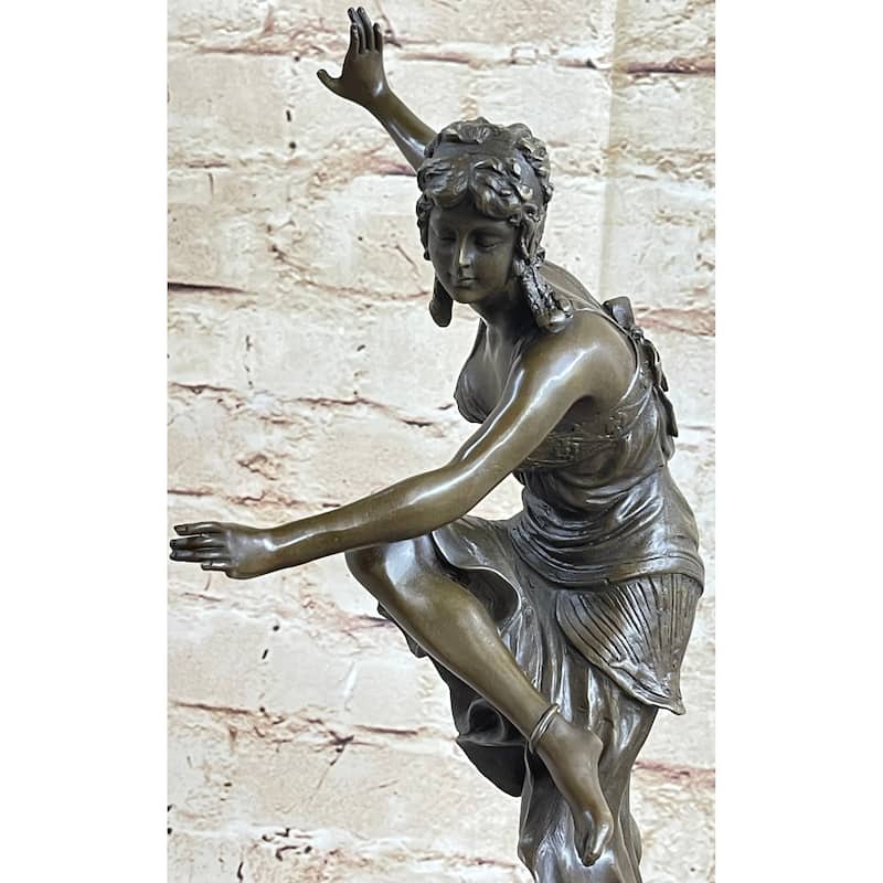 Claire Colinet French Lost Wax Dancer Bronze Sculpture Hot Cast Figurine Decor