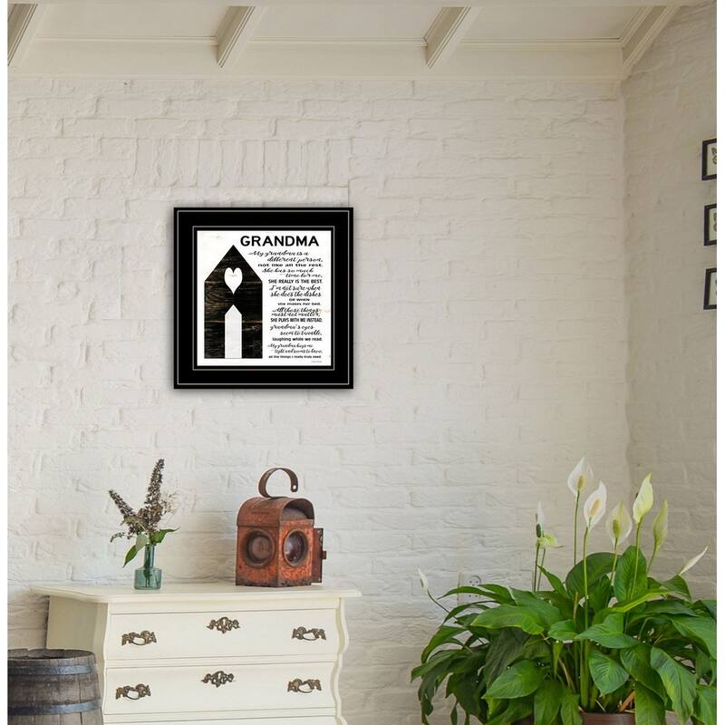 TrendyDecor4U Contemporary "My Grandma is the Best" Framed Print Wall Art by Cindy Jacobs