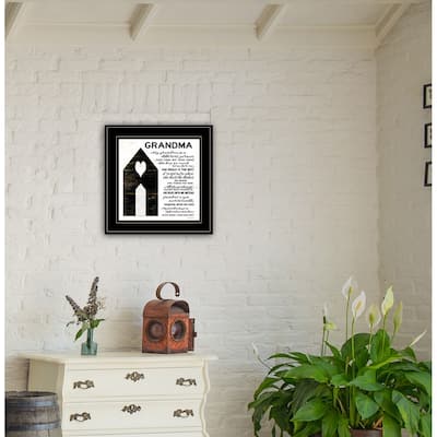 TrendyDecor4U Contemporary "My Grandma is the Best" Framed Print Wall Art by Cindy Jacobs