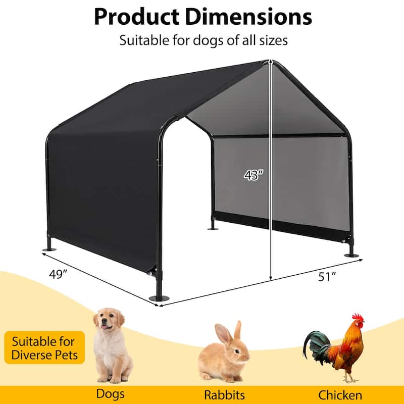Costway Outdoor Dog Shade Shelter for Small Medium Large Breeds Pet - See Details