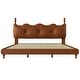 preview thumbnail 4 of 19, Calka Luxury Upholstered PU Leather Bed by Christopher Knight Home