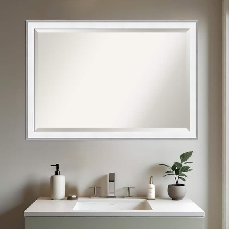 Maya Beveled Framed Bathroom Vanity Wall Mirror