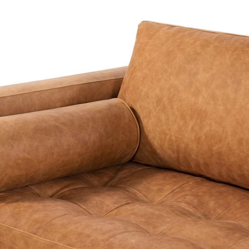 Poly & Bark Napa 104.5" Right-facing Sectional Sofa - Full Grain Genuine Italian Leather