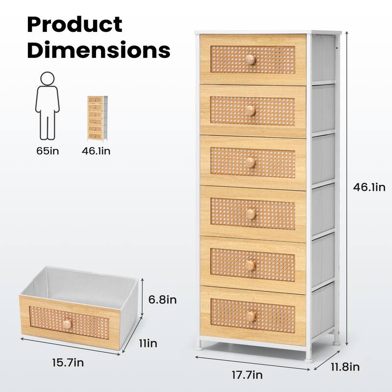 Pellebant 6 Drawers Vertical Storage Tower