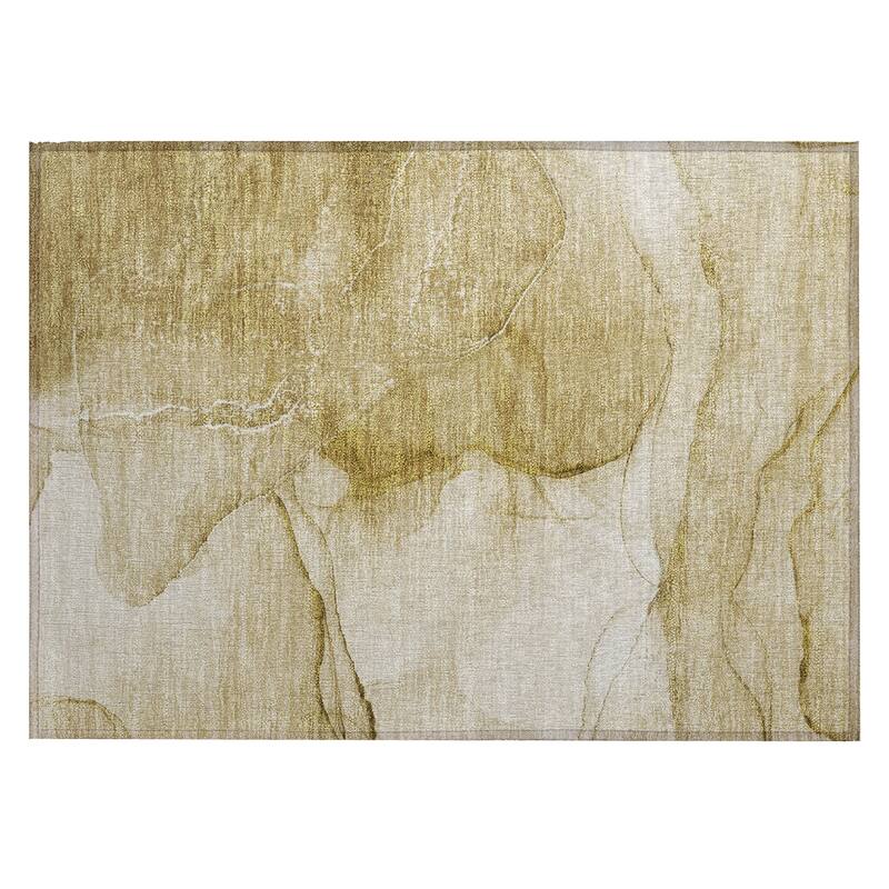 Elfi Artistic Abstract Weather Resistant Timeless Fusion Outdoor Rug