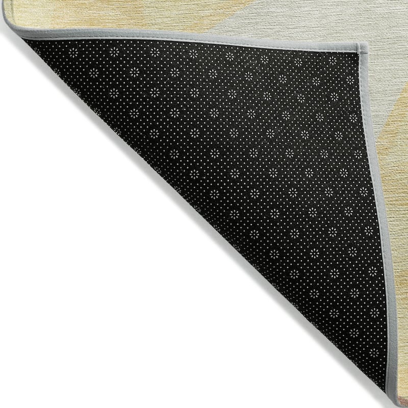 Machine Washable Indoor/ Outdoor Abstract Mosaic Chantille Rug