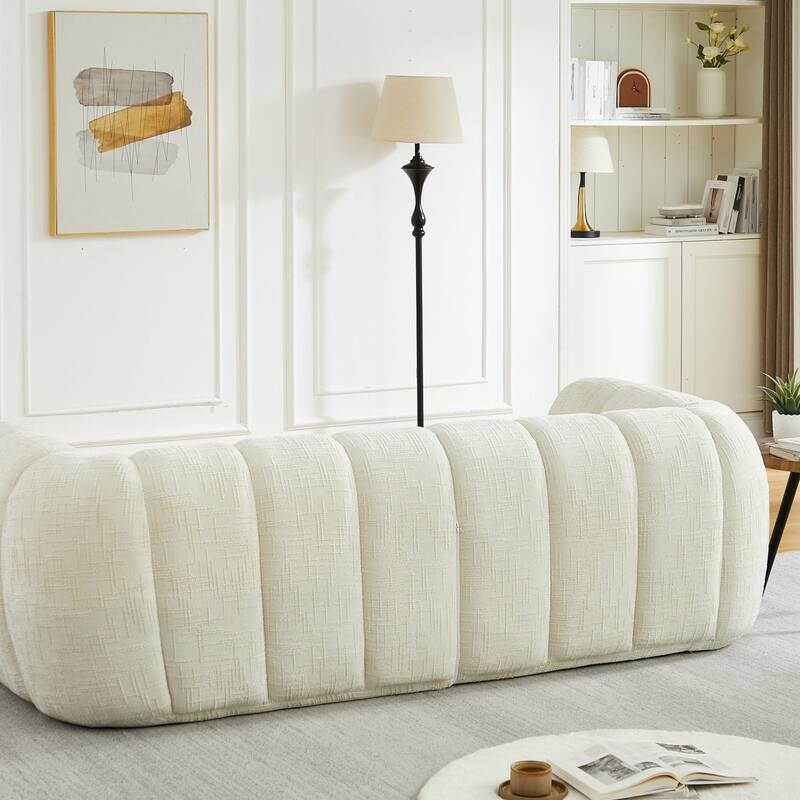 86.5" 3-Seater Chenille Pure Foam Sofa