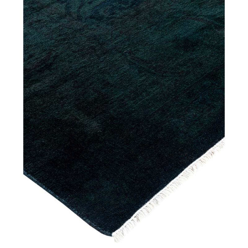 Overdyed One-of-a-Kind Hand-Knotted Area Rug - Black - 8' 3" x 10' 4"