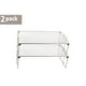 preview thumbnail 8 of 6, Ybm Home Stackable Mesh Shelf Silver Storage Rack for Kitchen/Office Wire Organizer 9.5 In. L x 9.5 In. W x 4 In. H 2 Pack