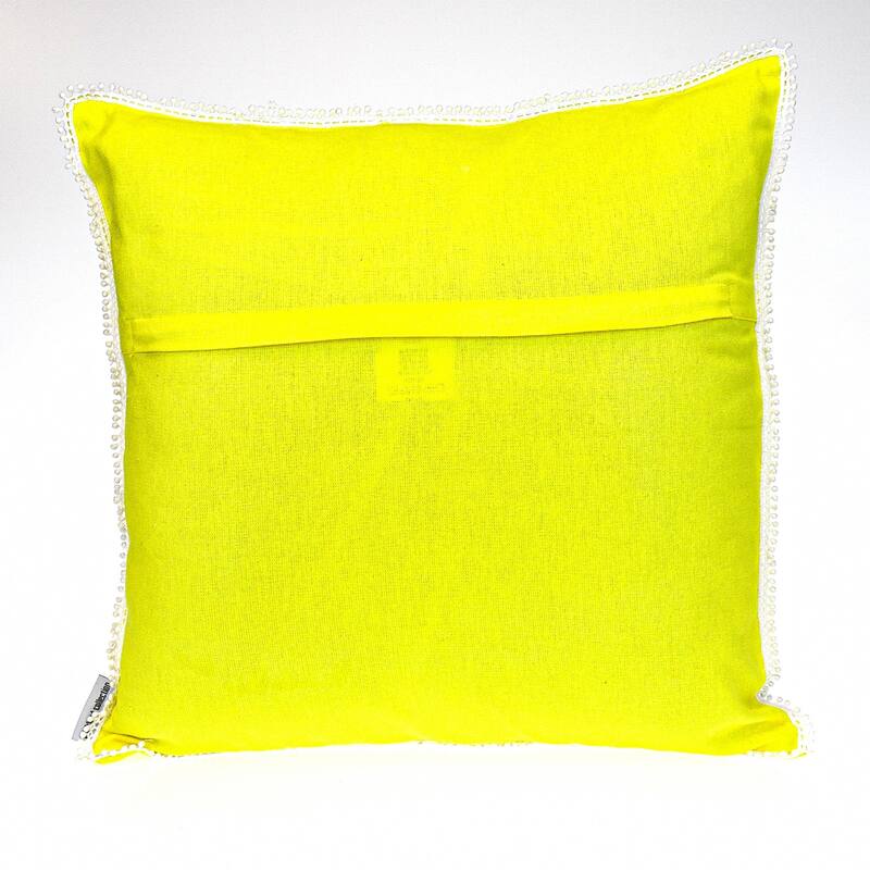 Solid Square Throw Pillow - 16" - Yellow