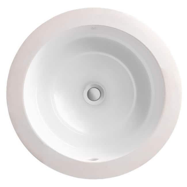 DXV D20135000 Pop 17" Circular Vitreous China Undermount Bathroom Sink - Canvas White