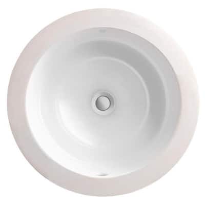 DXV D20135000 Pop 17" Circular Vitreous China Undermount Bathroom Sink