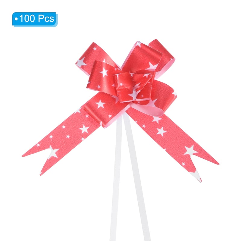 100Pcs 3.3inch Pull Bows Baskets Gift Wrapping Butterfly Knot Bow