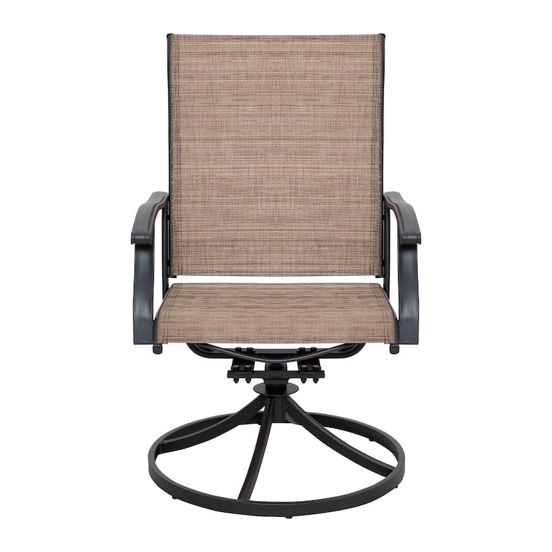 Outdoor 3-Piece Bistro Set, Textilene Fabric, Powder-Coated Iron Frame