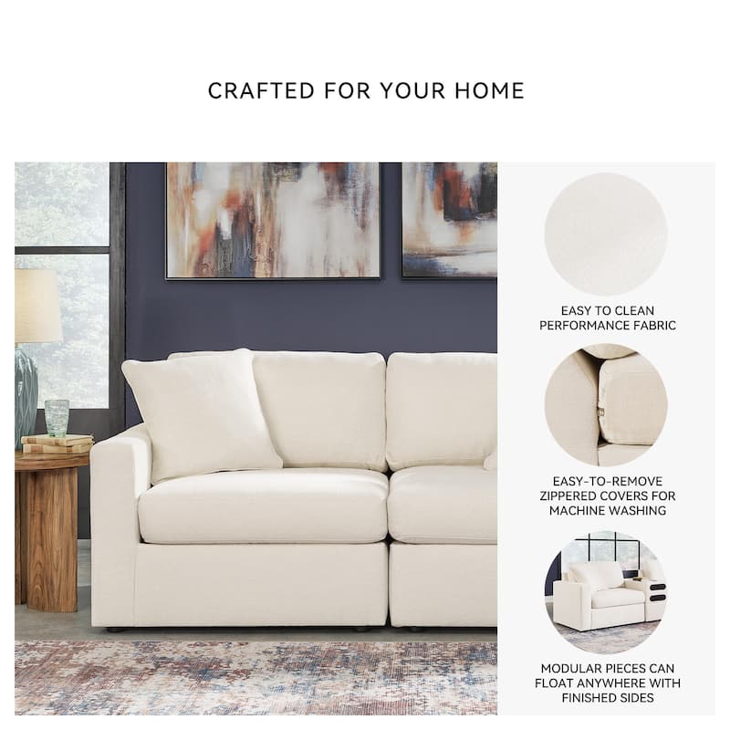 Signature Design by Ashley Modmax 2-Piece Loveseat - 76" W x 37" D x 36" H