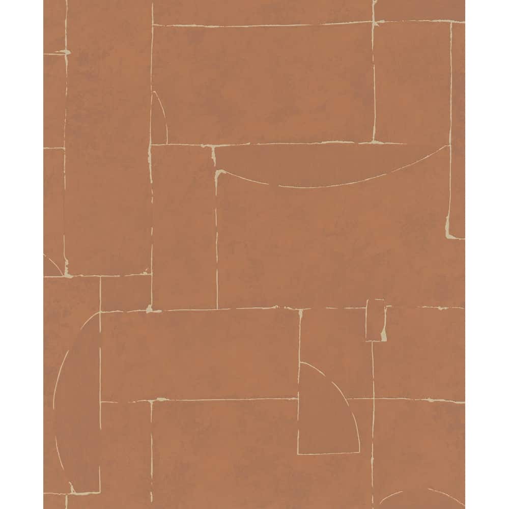 Galerie Wallcoverings Terra Collection Graphic Abstract Stone Glitter Finish Clay on Non-woven Wallpapr Roll