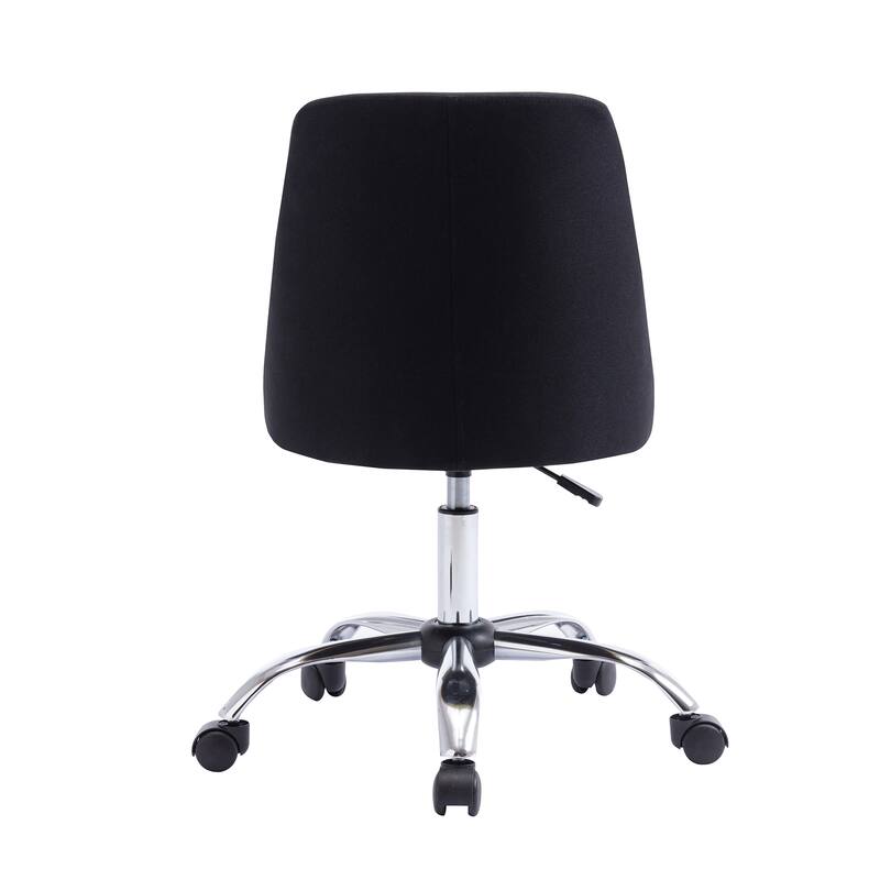 Porthos Home Roache Fabric Upholstered Office Chair with Chrome Base