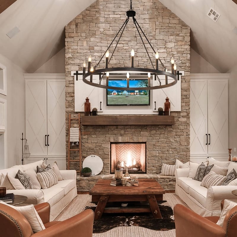 Wagon Wheel Chandelier Farmhouse, Large Chandeliers for Dining Room