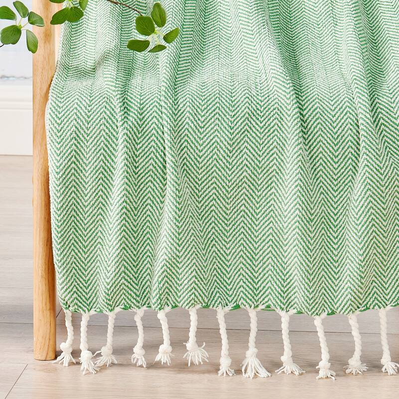 Extra Cozy Chevron Knit Throw Super Soft Knitted Blanket for Couch