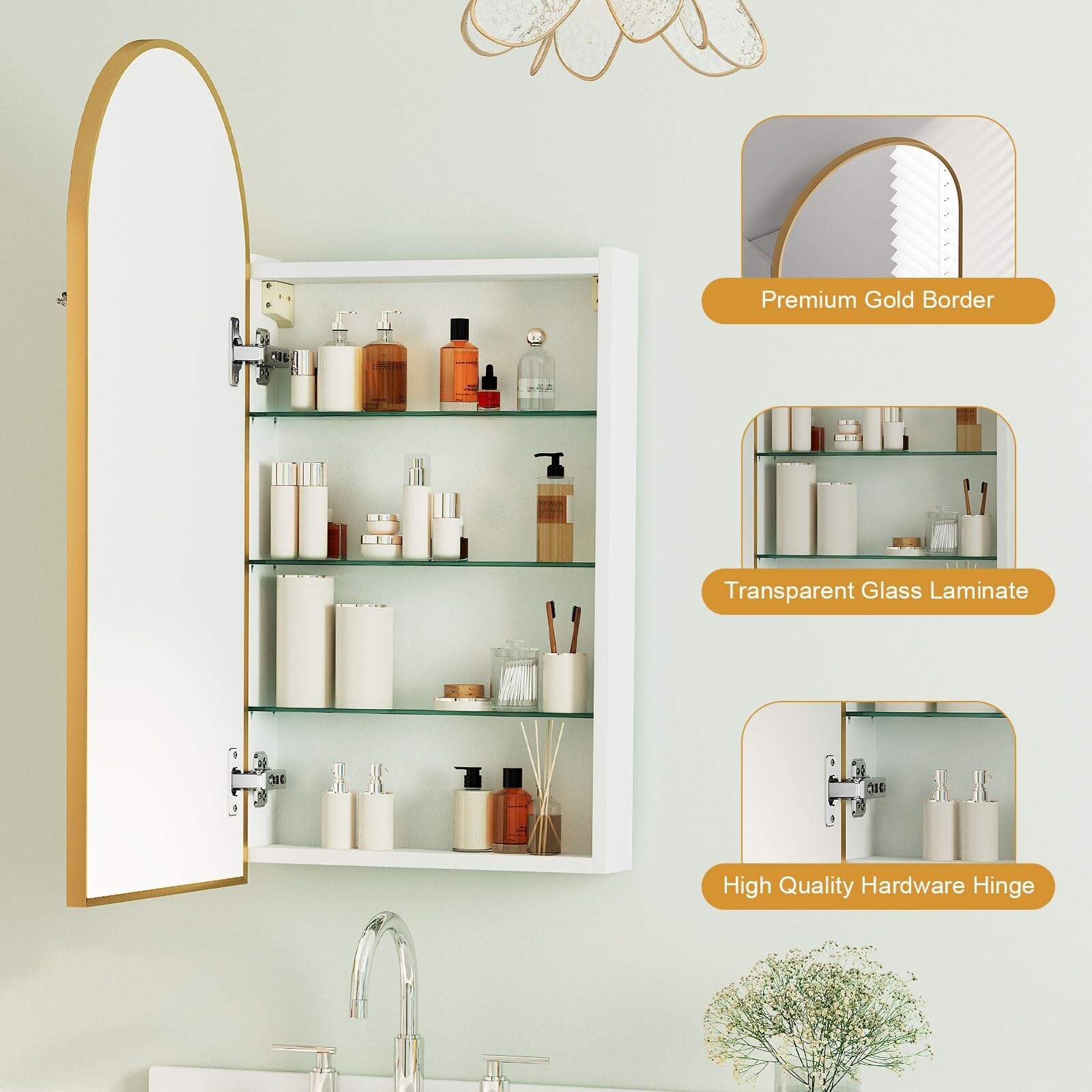 Sunrosa Aluminum Bathroom Medicine Cabinet with Mirror Door, 36Ã—27.5 Bathroom  Mirror Cabinet,Wall-mountable and Recessed-in Mirror Cabinet, 2 Door Medicine  Cabinet Organizer with Mirror - Amazing Bargains USA - Buffalo, NY