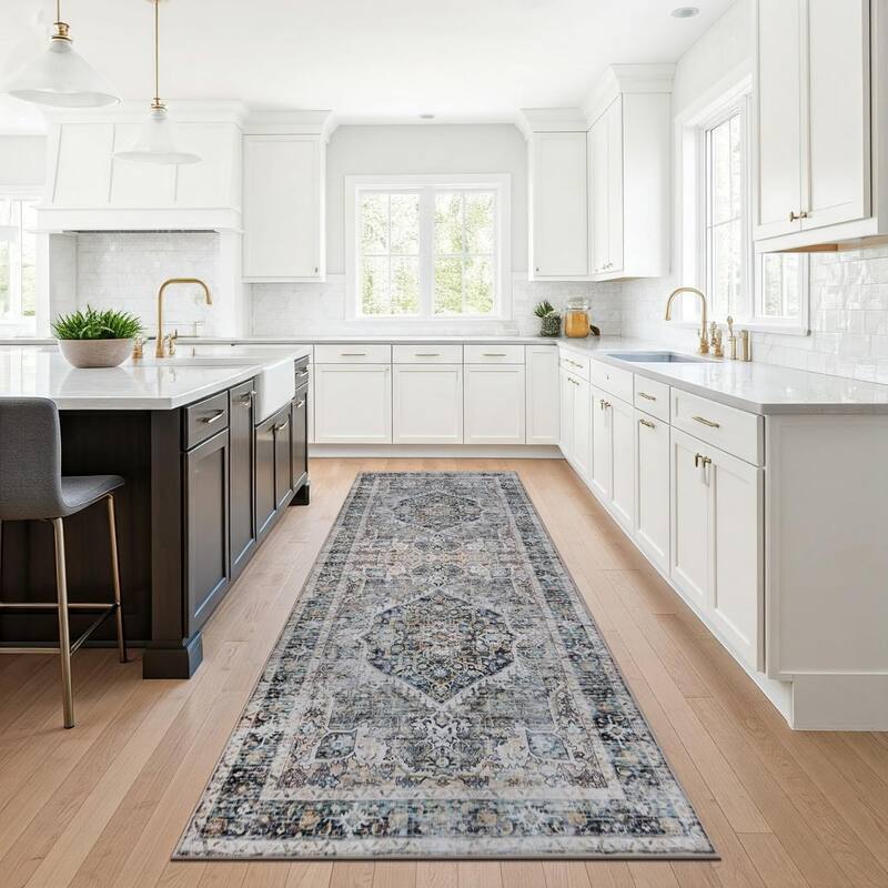 Delara Machine Washable Area Rug, Soft & Durable, Non-Slip Backing, Eco- Friendly GRS certified. - 2' 6" x 10' - Antique Mist - Runner