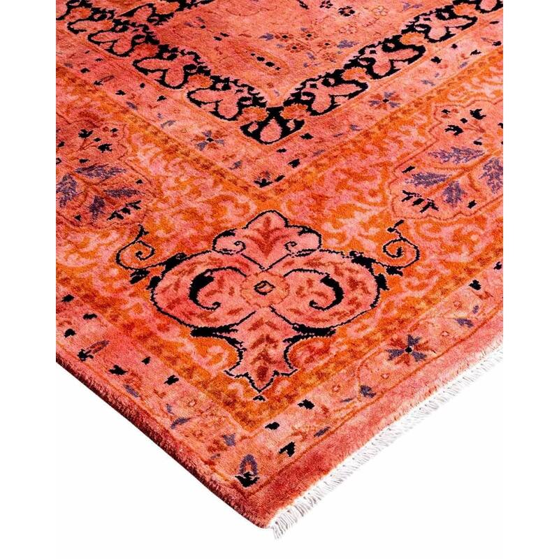 Contemporary Overdyed Wool Hand Knotted Area Rug - 5' 10" x 9' 5"
