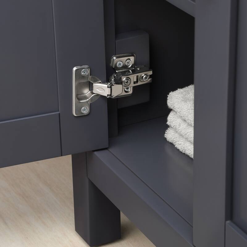 OVE Decors Tahoe 72 in. Dark Charcoal Vanity with 2 Mirrors included