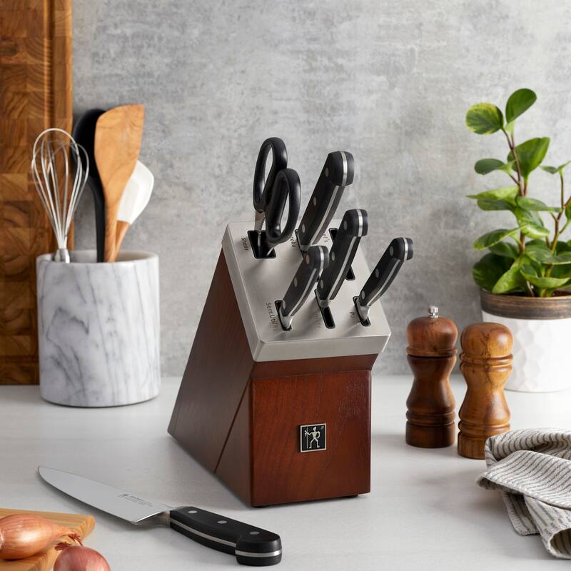 Henckels Classic 7-pc Self-Sharpening Knife Block Set - Black