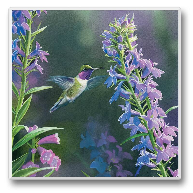 Counterart Absorbent Stone Coasters - Take Flight 8 - Set of 4 - 4x4x1.296