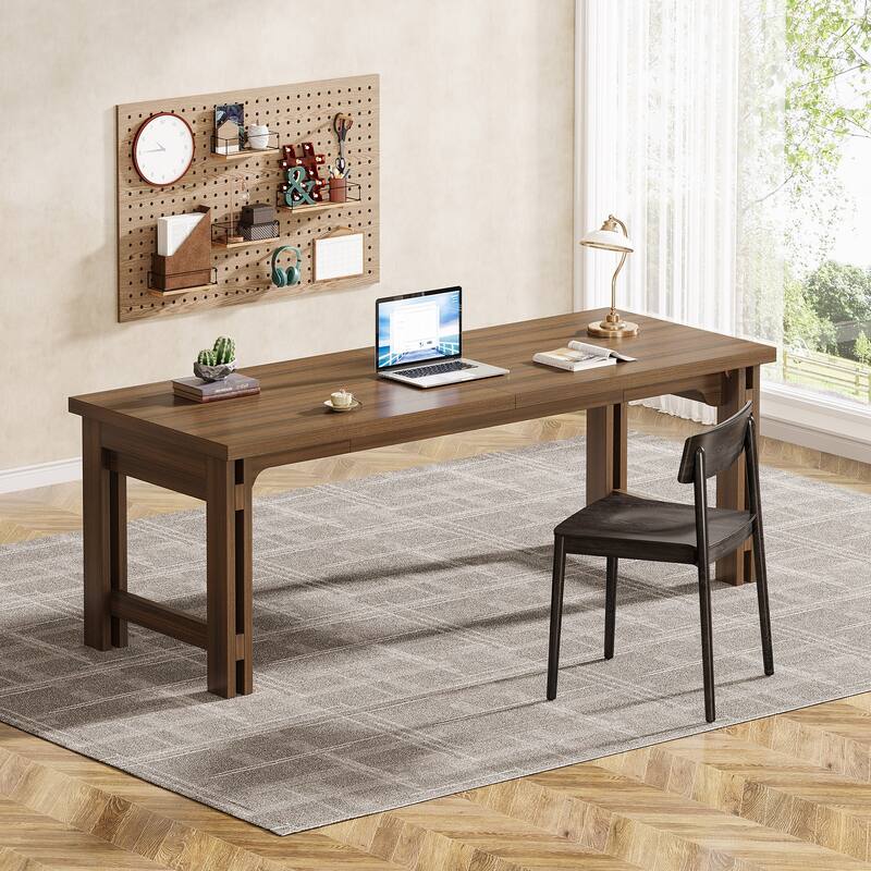 79-Inch Two-Person Desk, Extra Long Desk, Large Computer Desk for Home Office